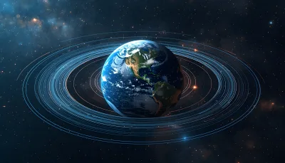 Earth from Space with Digital Data Rings