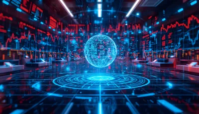 Meta Finance Concept and Virtual Bitcoin Economy Ecosystem