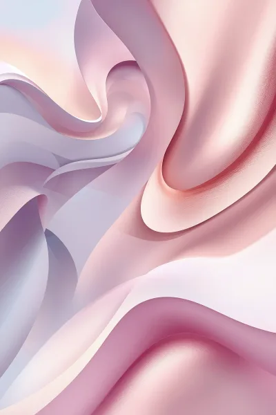Abstract Silk Waves in Pastel Pink and Lilac