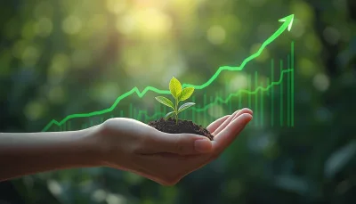 Sustainable Green Investment and Financial Growth Concept