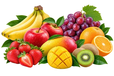 Fresh and Colorful Assorted Fruits Arrangement