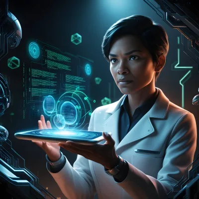 Cyberpunk Style Glowing Circuit Board Digital Tablet