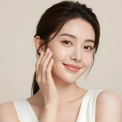 Smooth Glow: Young Woman Displaying Healthy Radiant Skin