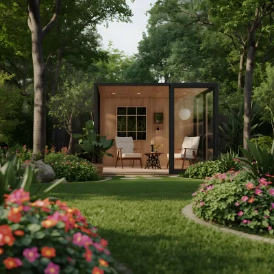 Modern Backyard Garden Office and Minimalist Studio Pod